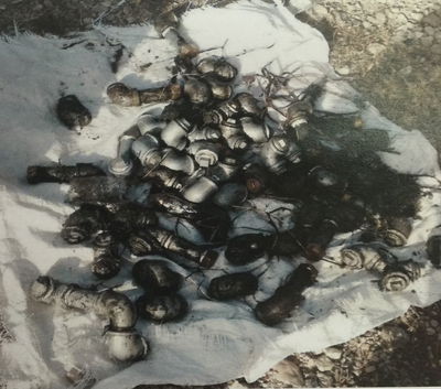 מטענים שנמצאו במהלך המעצר