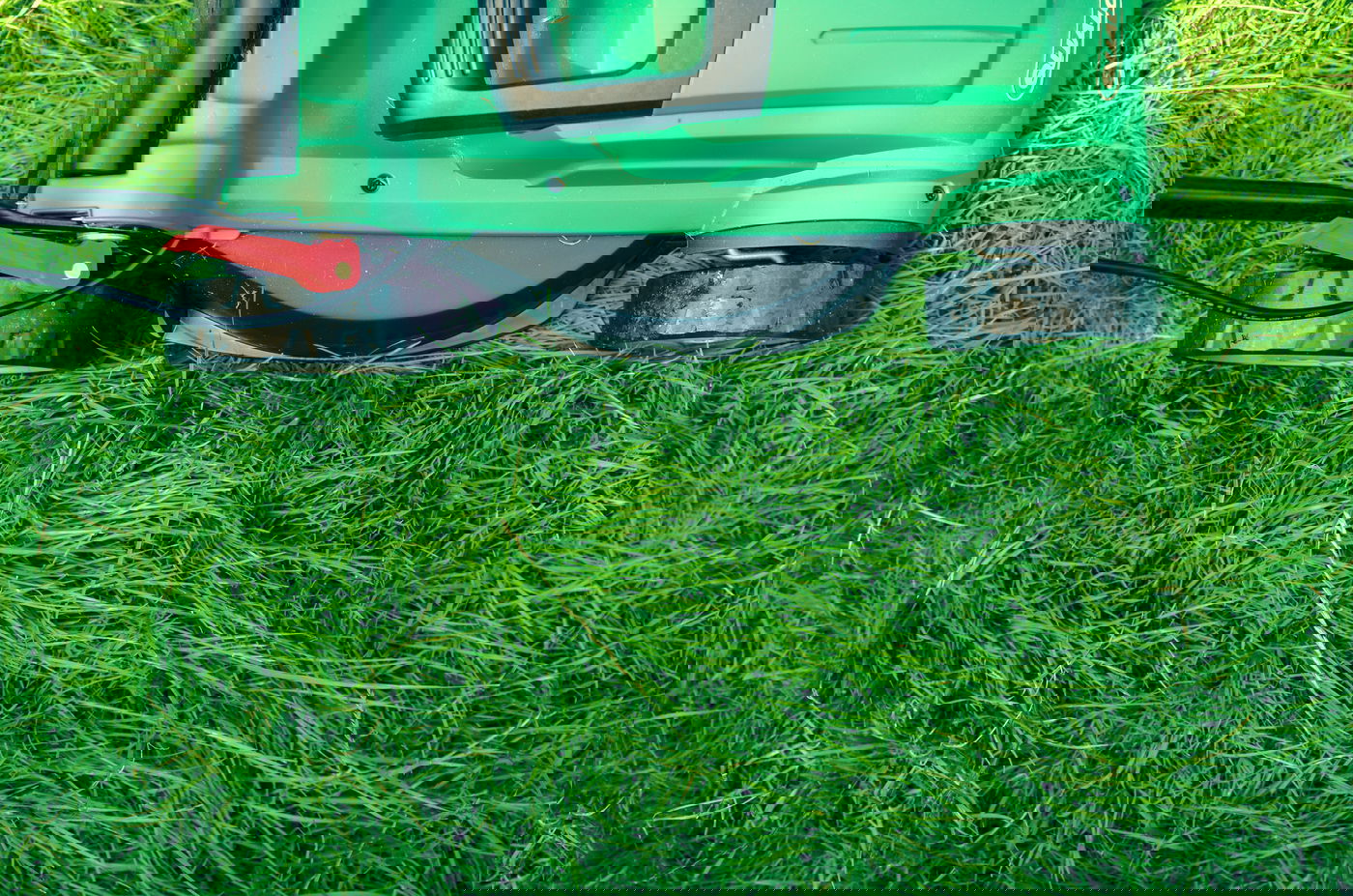 נפגע כאשר ידו נתפסה בלהב מכסחת הדשא. אילוסטרציה