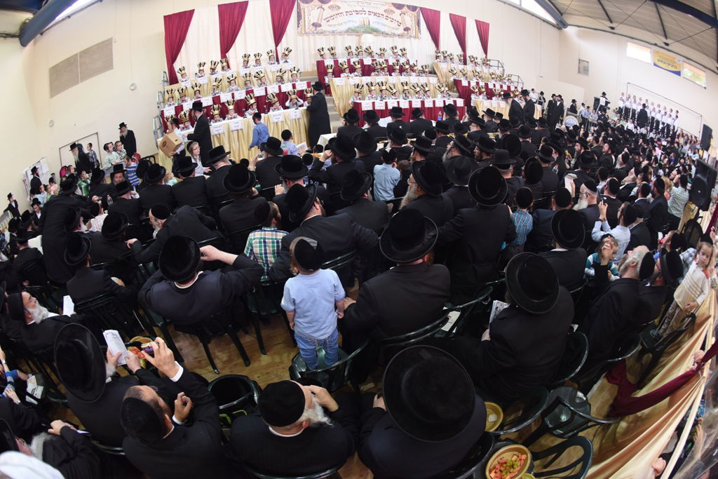 עם כתרים וגלימות: כך הילדים חגגו 'חומש סעודה' בויז'ניץ באלעד