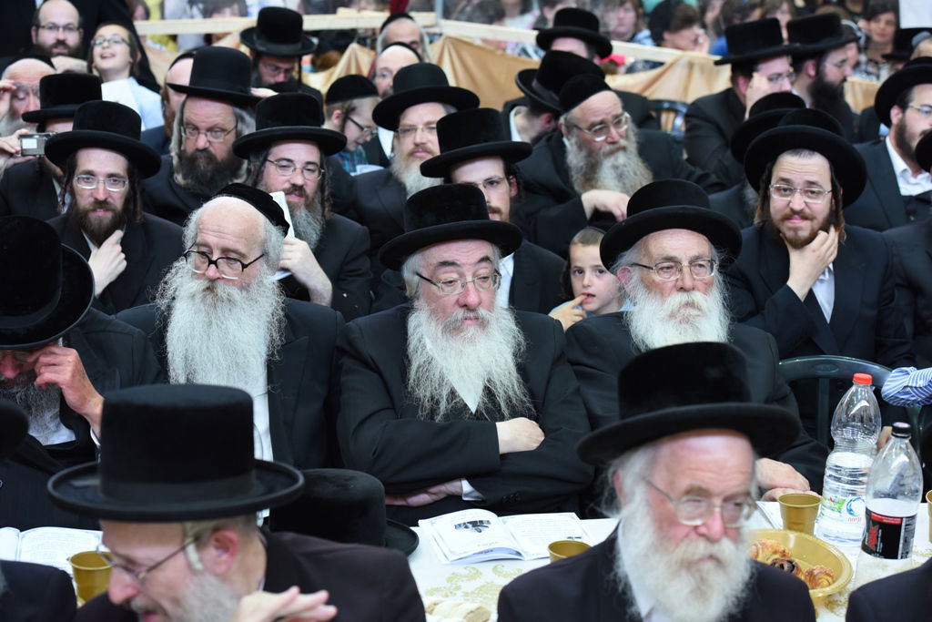 עם כתרים וגלימות: כך הילדים חגגו 'חומש סעודה' בויז'ניץ באלעד