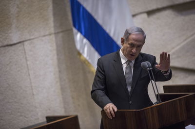 נתניהו במליאה, אמש