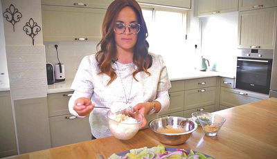 סלט אורז עם רוטב אסייתי לשבת