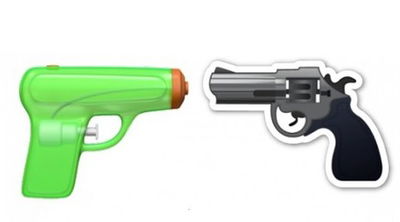 אפל תחליף את אימוג'י האקדח לאקדח מים