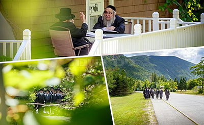 גלריה מדהימה: הרבי מסאטמר בנופש בניו המפשייר