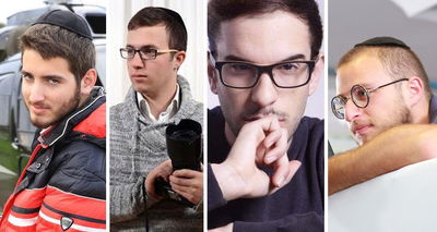 מימין: שלמה פוזנר, רפאל סיבוני, שלומי כהן, יחזקאל איטקין