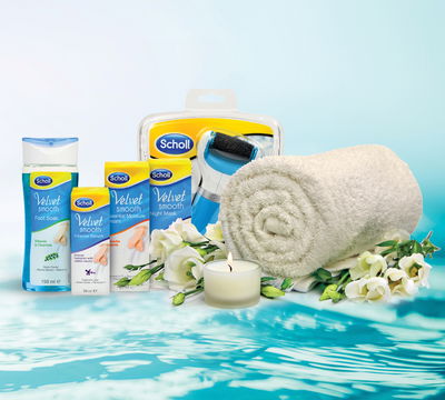 מוצרי טיפוח לפינוק יומי בכפות הרגליים. שול