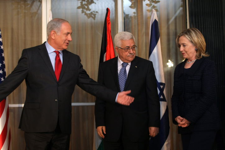 נתניהו ואבו מאזן עם קלינטון. ארכיון