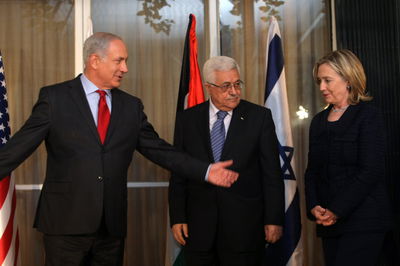 נתניהו ואבו מאזן עם קלינטון. ארכיון