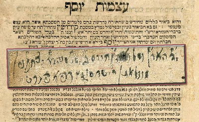 קטע בכתב ידו של רבי חיים מולוז'ין, מסולסל ועגול כפי הכתב האשכנזי המאוחר