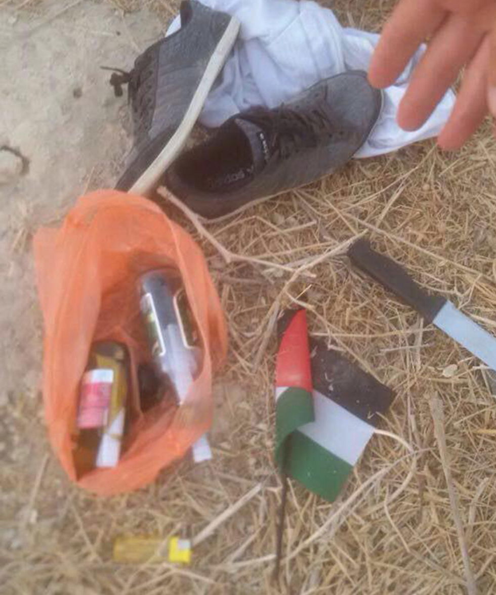 סכין ובקבוקי תבערה נתפסו על נער פלסטיני שהתכוון לבצע פיגוע בבקעת הירדן