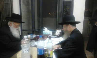 הגרש"י בורנשטיין עם המשגיח רבי דן סגל, אמש