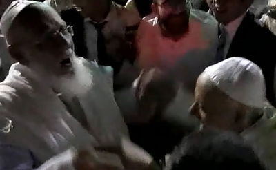 הריקוד המשותף של הגר"ש כהן והגר"ש בעדני במוצאי יום כיפור