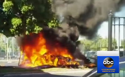 בווידאו: הדיווח על ההתרסקות ברשת ABC