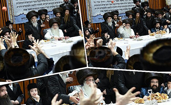 הקפות וזריקת תפוחים | תיעוד מחצר צאנז