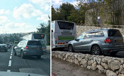 כשראש העיר ניר ברקת נתקע בעצמו בפקק | תיעוד