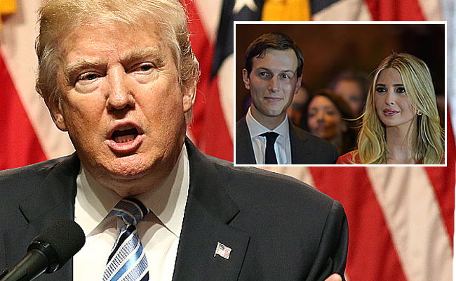 דונלד טראמפ, בתו איוונקה והחתן ג'ארד קושנר - הזוק החזק