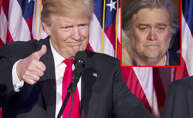 סטיב באנון ודונלד טראמפ