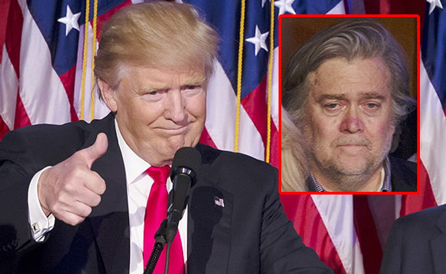 סטיב באנון ודונלד טראמפ