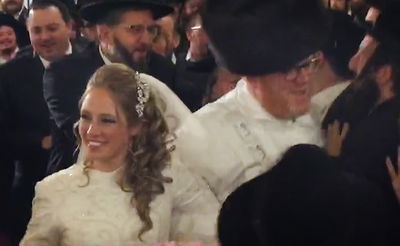 צפו: האסיר החרדי התחתן; מאות חגגו עם הראפר נסים בלאק