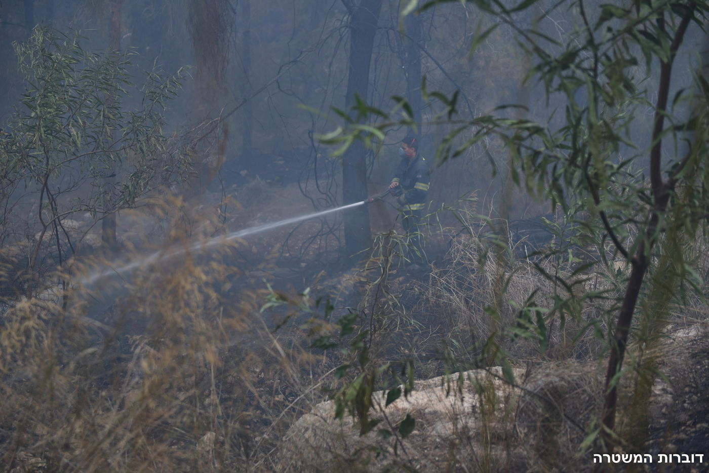 צפו: טייסת הכיבוי המשטרתית בפעולה