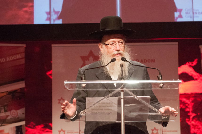 שר הבריאות בטקס 40 שנה לידידי מד"א בקנדה