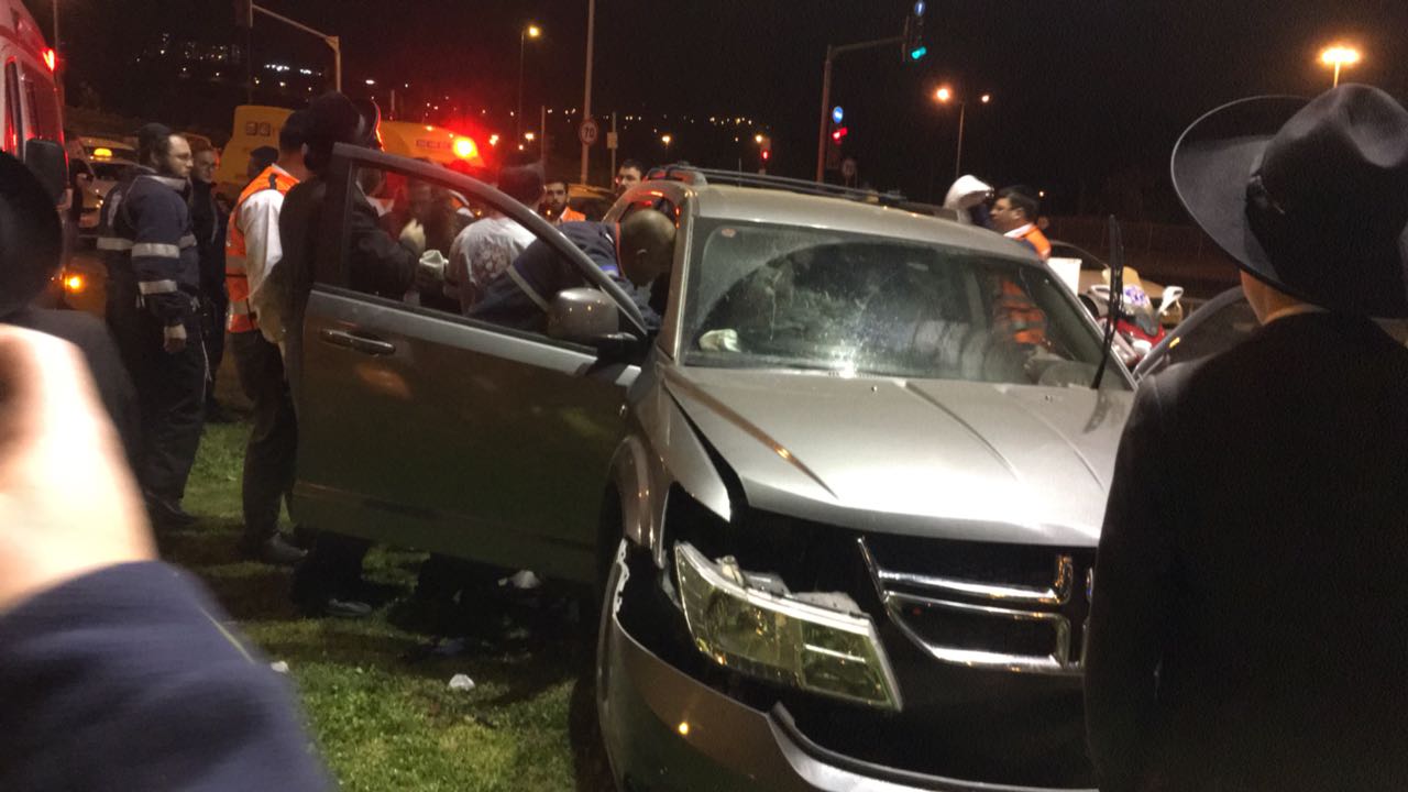 הרבי מקרעטשניף קרית גת נפצע קל בתאונת דרכים