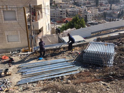 הקמת חומת הביטחון להגנת הר הזיתים