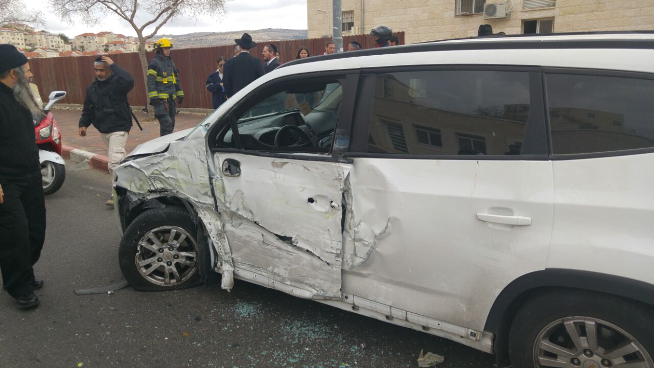 נס בביתר עילית: הילדים היו חגורים ונפצעו קל