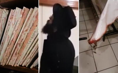 יממה לאחר הפוגרום: אבטחה משטרתית צמודה וספרים ספוגים בדם