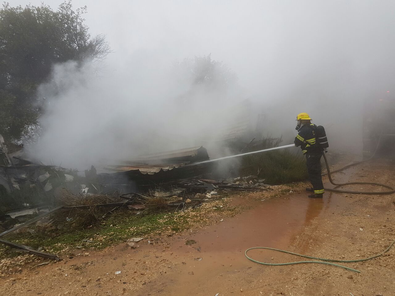 הרוג בשריפה בקראוון ביישוב אמירים בצפון