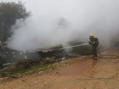 הרוג בשריפה בקראוון ביישוב אמירים בצפון