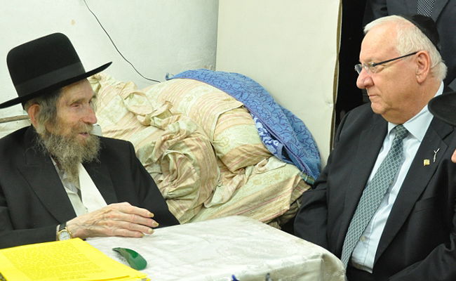 ריבלין אצל מרן הרב שטיינמן. ארכיון