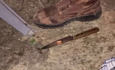 הסכין שהחזיק המחבל