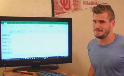 המשימה: כמה זמן לוקח לגלול קובץ אקסל עד סופו. צפו