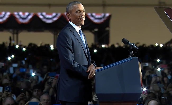 אובמה נפרד, הלילה