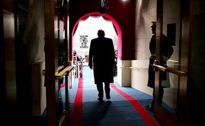 טראמפ בדרכו להשבעה, בשבוע שעבר