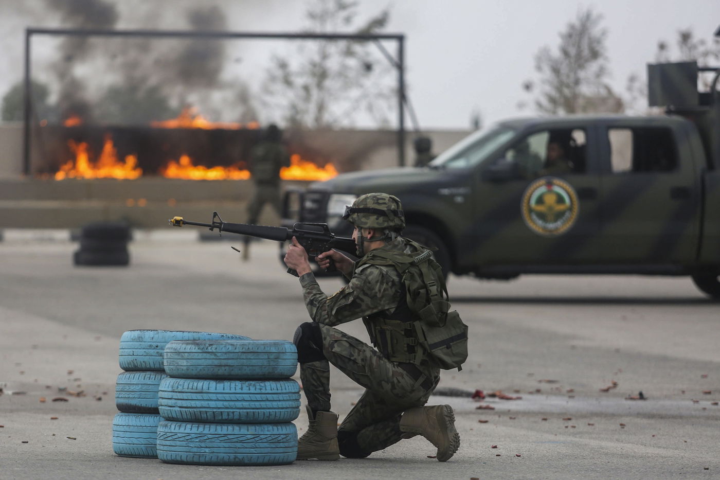 טקס הסיום של מחנה אימונים ברשות הפלסטינית