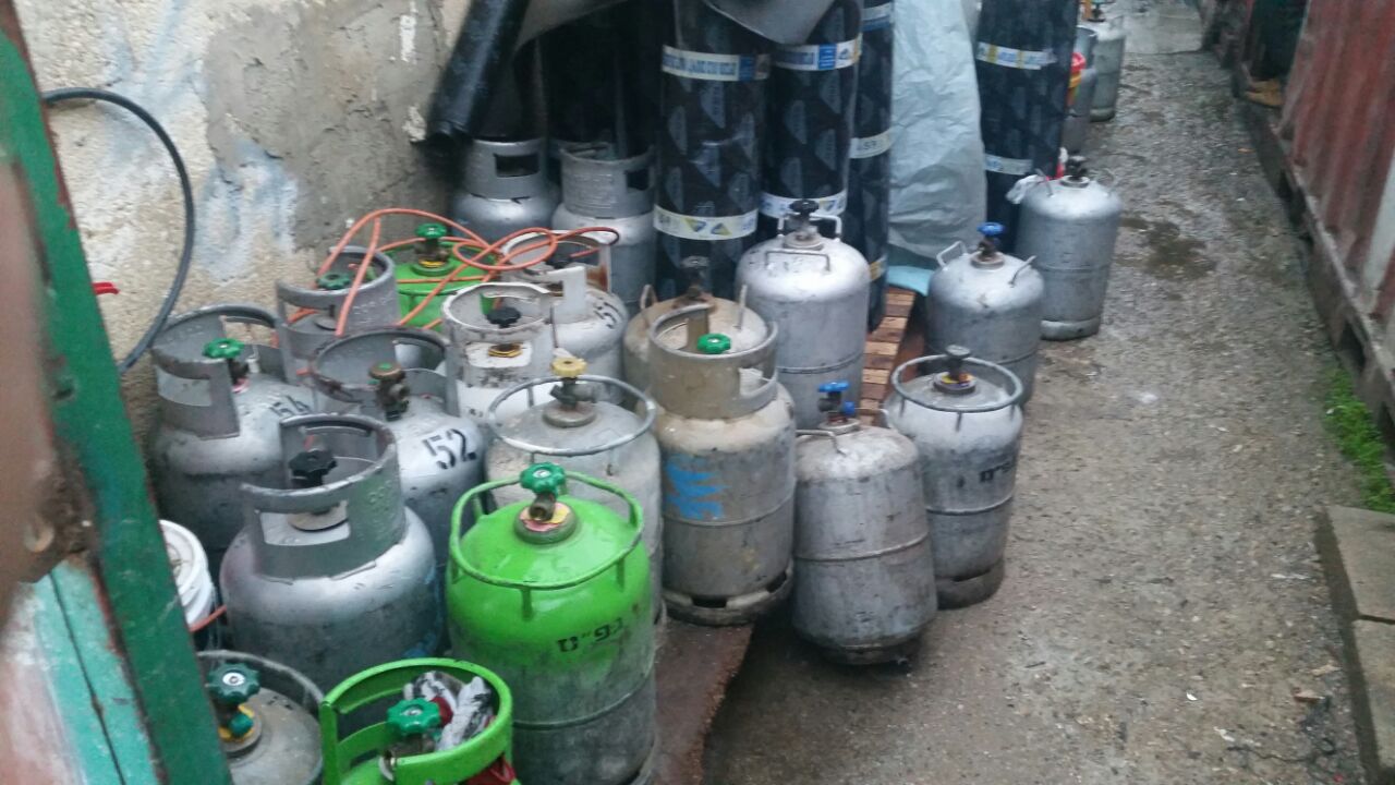 בלוני הגז שנתפסו