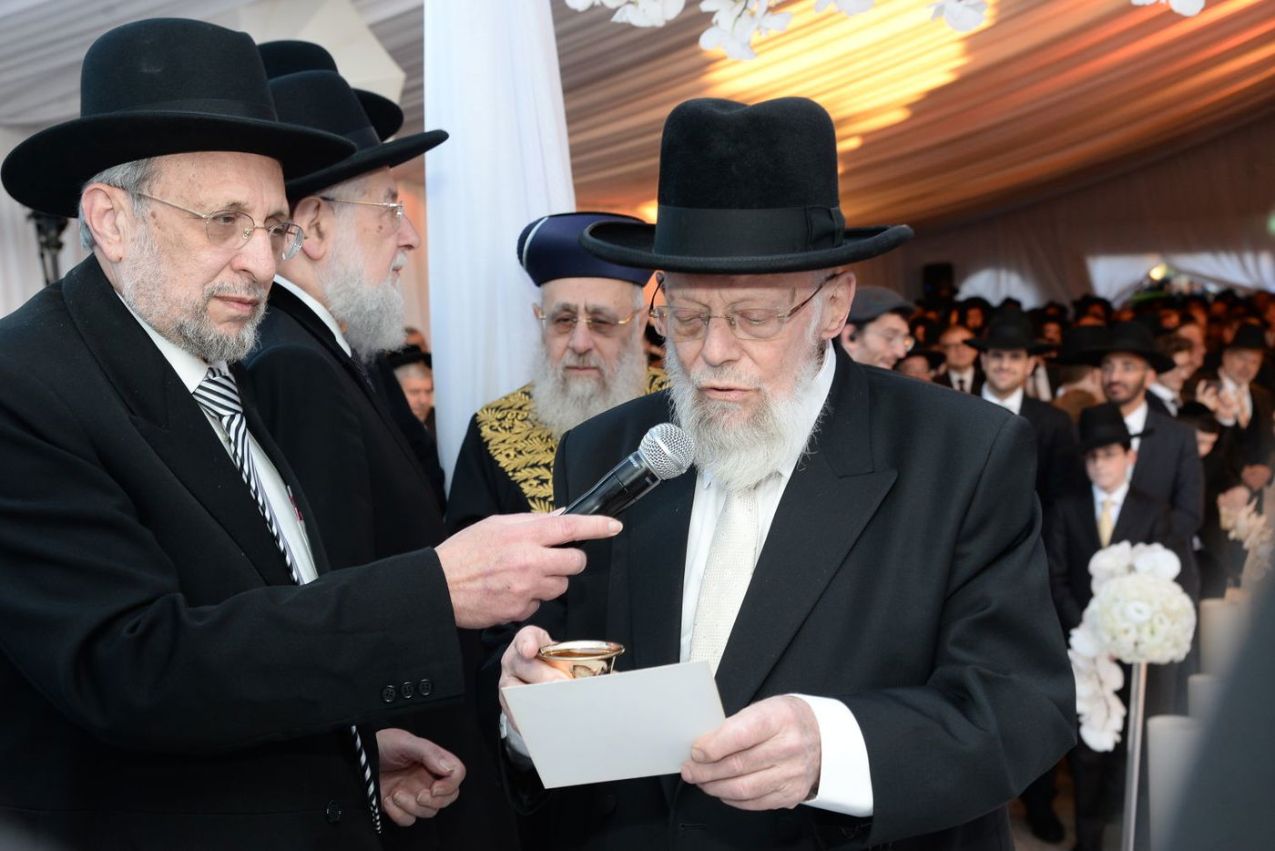 צמרת המדינה בחתונת בת הרב הראשי הגאון רבי דוד לאו