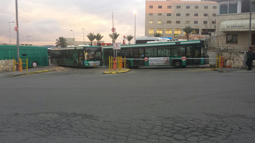 חניון אגד בעת השביתה בבירה