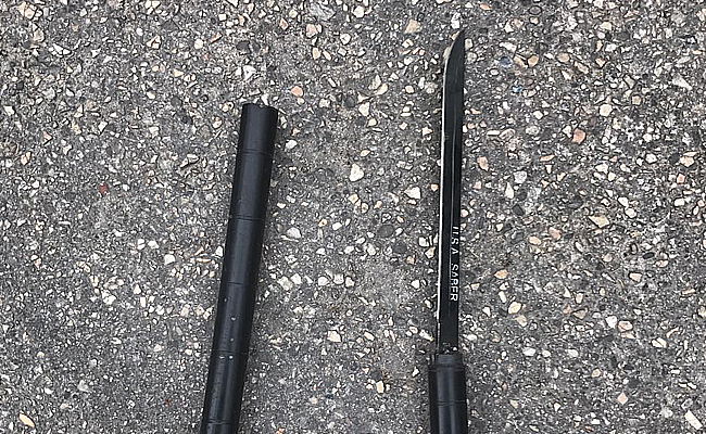 הסכין שנתפסה אצל החשוד