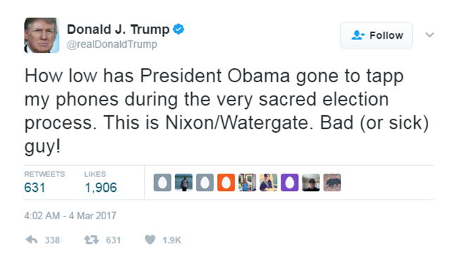 ציוציו של הנשיא טראמפ בטוויטר