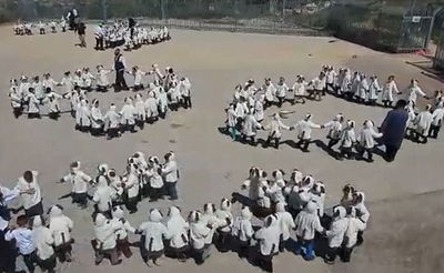 הילדים מחופשים לכבשים