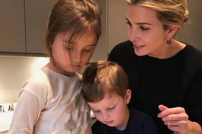 איוונקה טראמפ הכינה אוזני המן עם הילדים