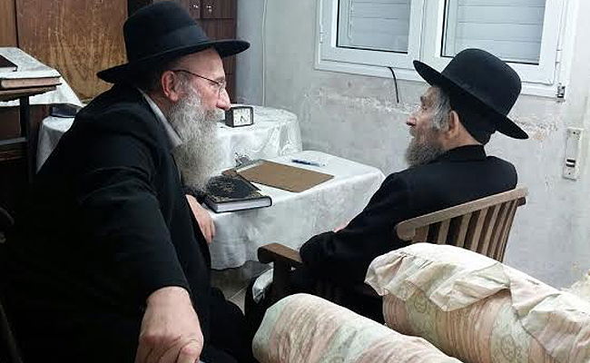 הגאון רבי ברוך סולובייצ'יק עם מרן הרב שטיינמן