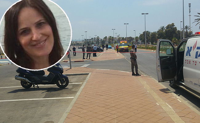 אסתי וינשטיין, על רקע הזירה בה נמצאה גופתה