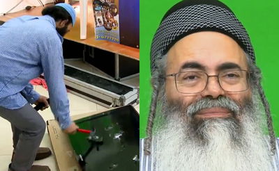 מופע 'שבירת הטלוויזיה' של הרב אמנון יצחק חוזר