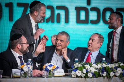 נתניהו, כחלון ודרעי, אמש