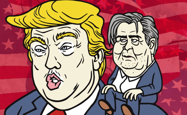 באנון וטראמפ. איור