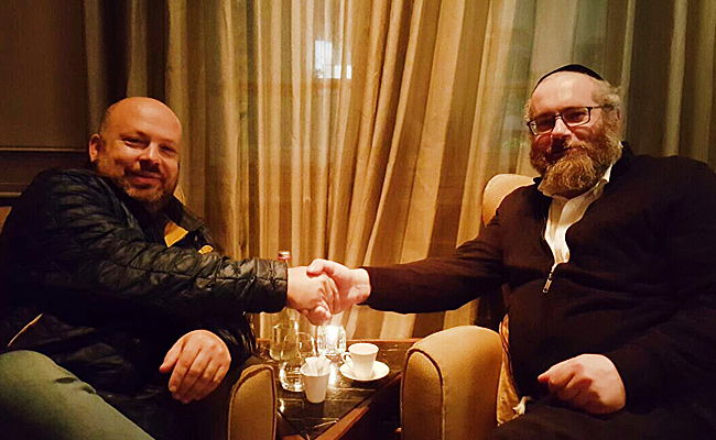 רושפלד עם איש העסקים החרדי משה פרידמן. ארכיון